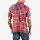 Iron Heart - IHSH-360-RED - 5oz Selvedge Madras Check Short Sleeve Work Shirt - Red - City Workshop Men's Supply Co.