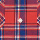 Iron Heart - IHSH-360-RED - 5oz Selvedge Madras Check Short Sleeve Work Shirt - Red - City Workshop Men's Supply Co.