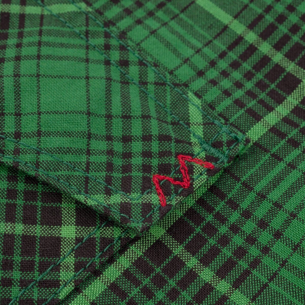 Iron Heart - IHSH-386-GRN - 5oz Selvedge Short Sleeved Western Shirt - Green Vintage Check - City Workshop Men's Supply Co.