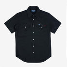 Iron Heart - IHSH-387-BLK - 7oz Fatigue Cloth Short Sleeved Western Shirt - Black - City Workshop Men's Supply Co.