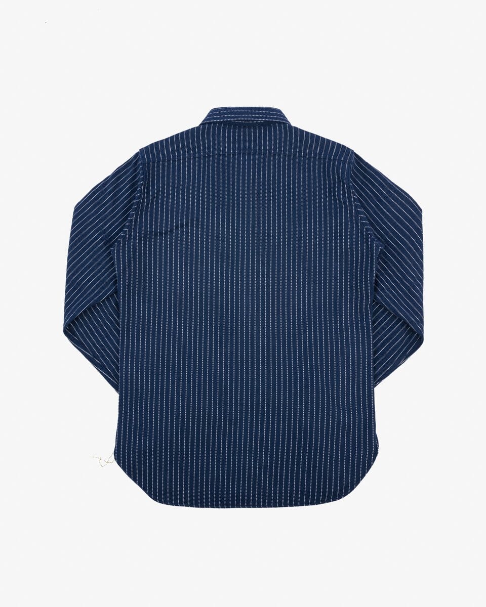 iron Heart - IHSH-402-NAV - 12oz Ultra Heavy Flannel Chalk Stripe