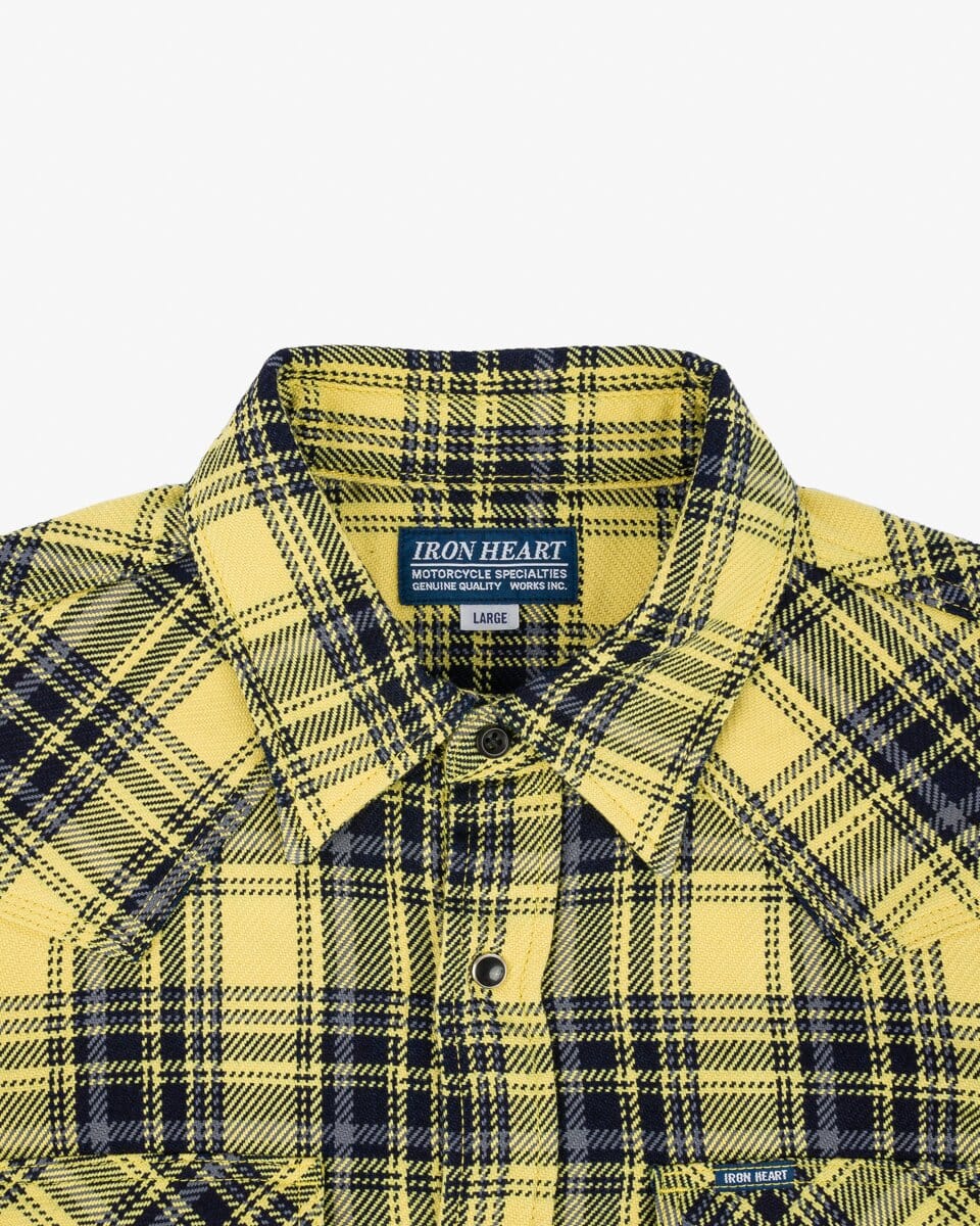 Iron Heart - IHSH-411-YEL - 9oz Selvedge Indigo Check