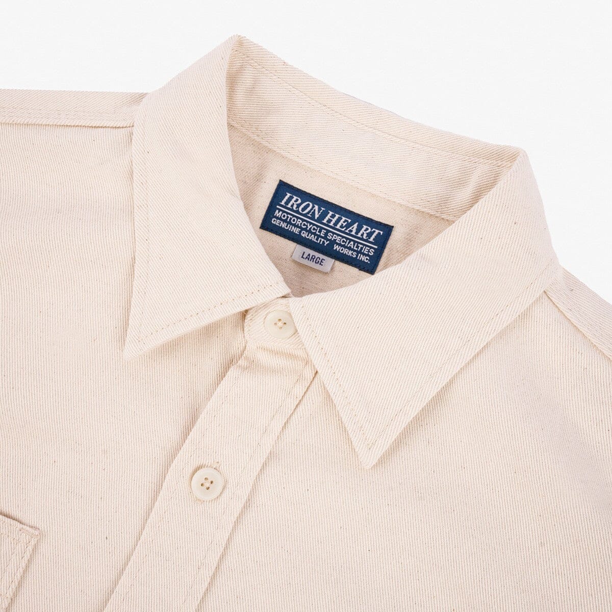 Iron Heart - IHSH-414-WHT - 9oz Cotton Linen Work Shirt