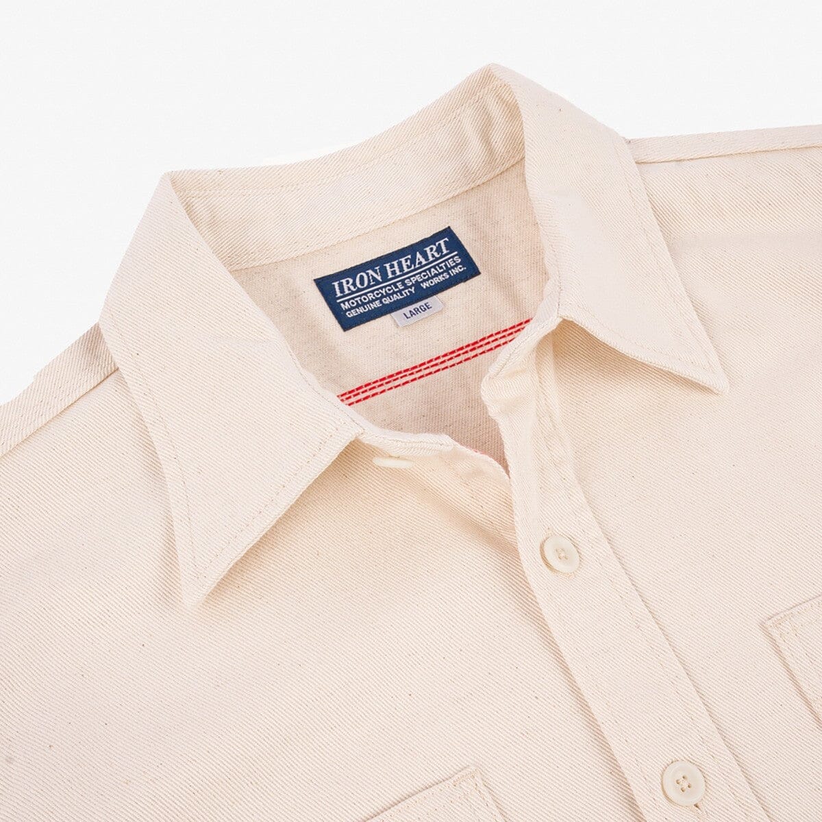 Iron Heart - IHSH-414-WHT - 9oz Cotton Linen Work Shirt