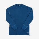 Iron Heart - Waffle Knit Long Sleeved Crew Neck Thermal Top - Indigo Dyed - City Workshop Men's Supply Co.