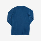 Iron Heart - Waffle Knit Long Sleeved Crew Neck Thermal Top - Indigo Dyed - City Workshop Men's Supply Co.