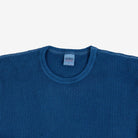 Iron Heart - Waffle Knit Long Sleeved Crew Neck Thermal Top - Indigo Dyed - City Workshop Men's Supply Co.