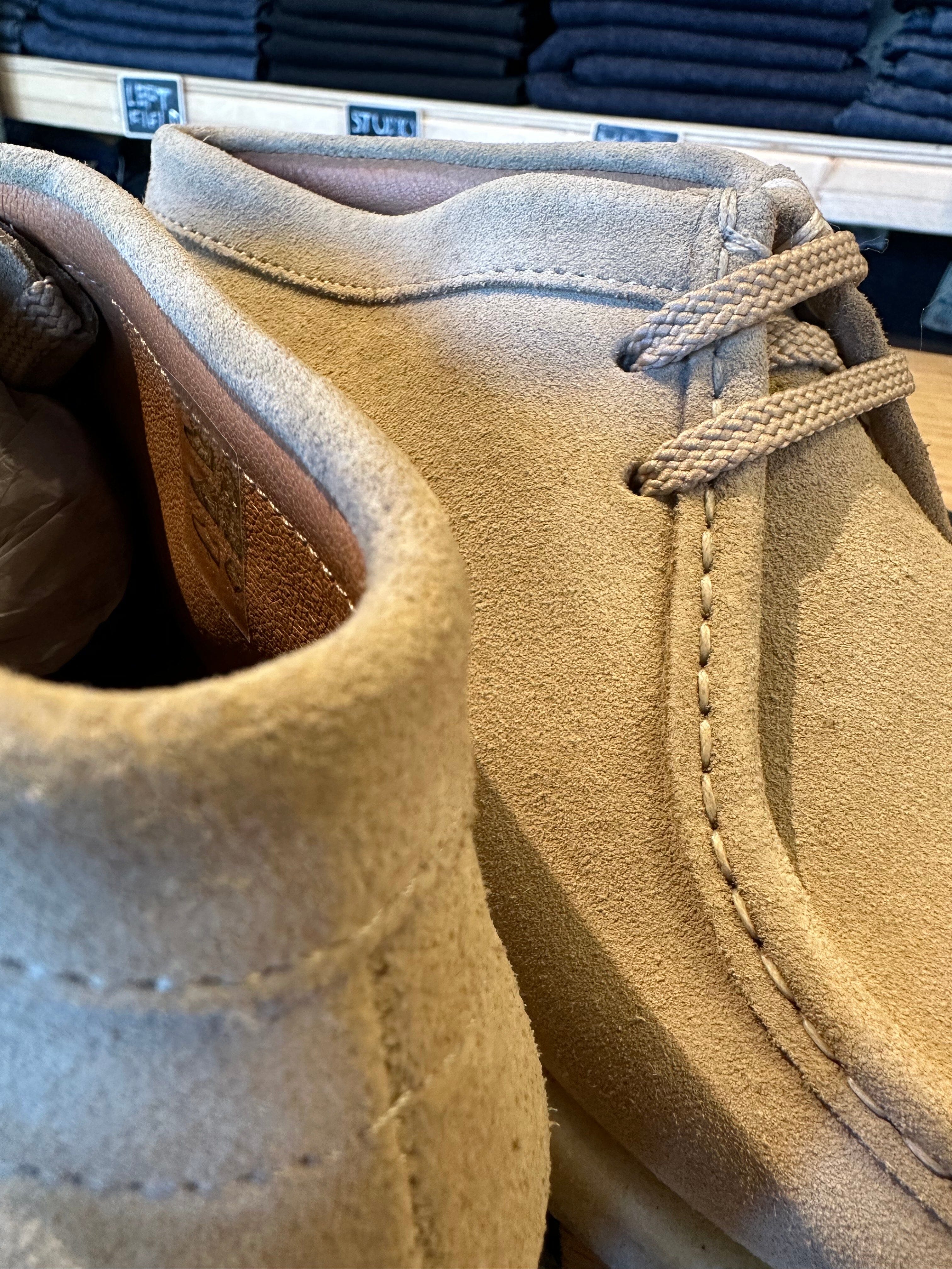 靴 Padmore&Barnes Original Mid Suede P404 P404 Padmore & Barnes Original Boot – Black Suede With Dark