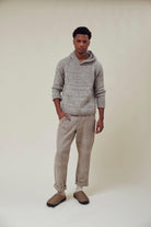 INDI+ASH - Nova Hoody Grey Alpaca/Walnut - City Workshop Men's Supply Co.