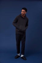 INDI+ASH - Nova Hoody Charcoal Alpaca/Plant Indigo - City Workshop Men's Supply Co.