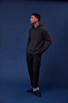 INDI+ASH - Nova Hoody Charcoal Alpaca/Plant Indigo - City Workshop Men's Supply Co.