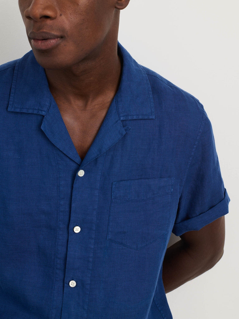 Alex Mill - Camp Shirt in Linen - French Navy