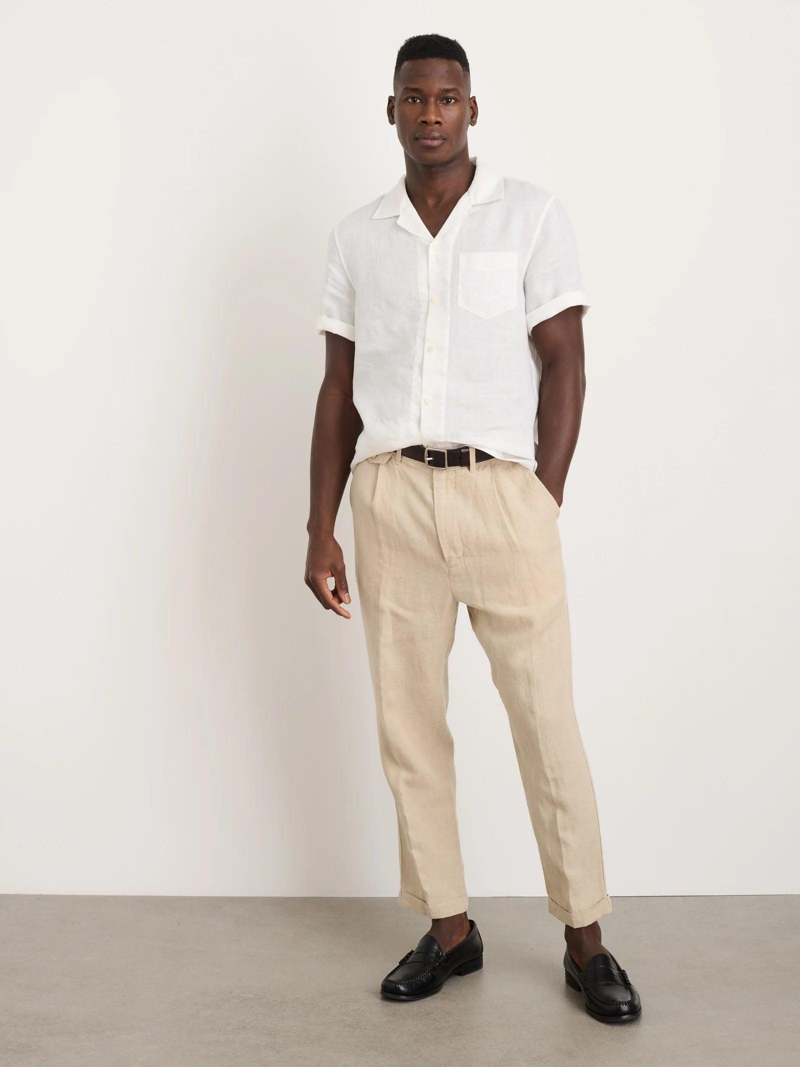 Alex Mill - Camp Shirt in Linen - White - City Workshop Men's Supply Co.