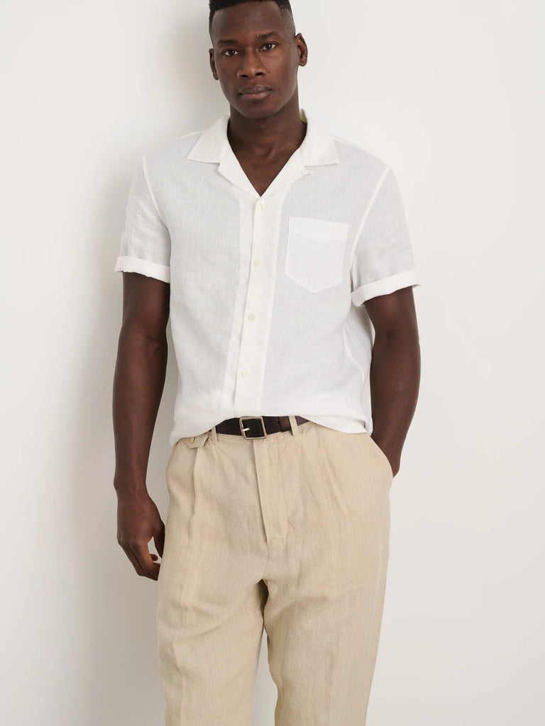 Alex Mill - Camp Shirt in Linen - White - City Workshop Men's Supply Co.
