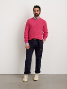 Alex Mill - Jordan Sweater in Lightweight Cashmere in Pink - City Workshop Men's Supply Co.