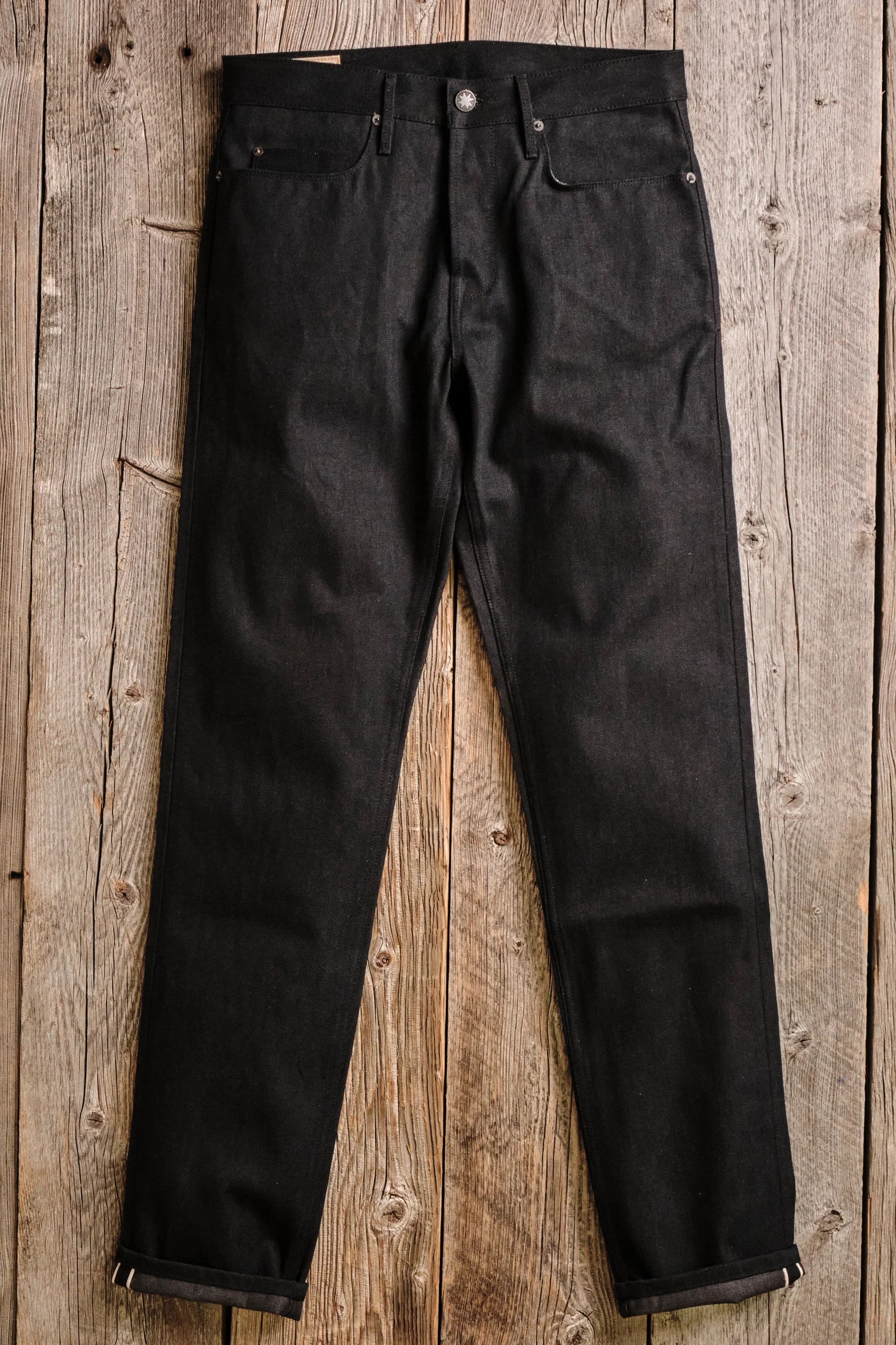 Freenote Cloth - Portola Taper Raw 14.25oz Black Grey Japanese Denim - City Workshop Men's Supply Co.