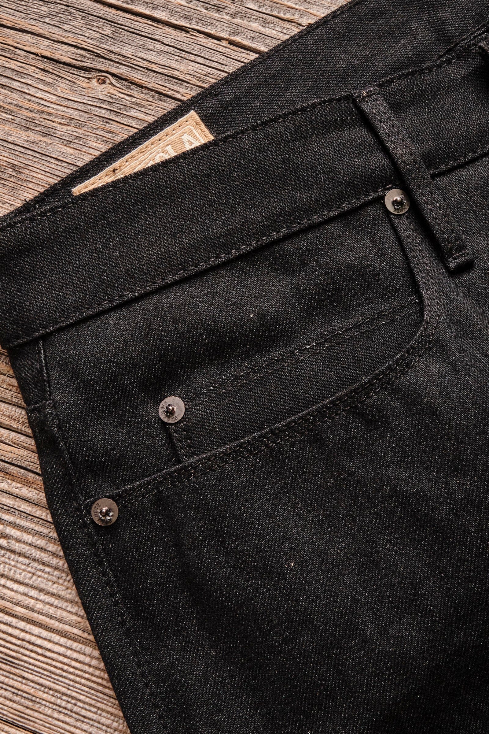 Freenote Cloth - Portola Taper Raw 14.25oz Black Grey Japanese Denim - City Workshop Men's Supply Co.