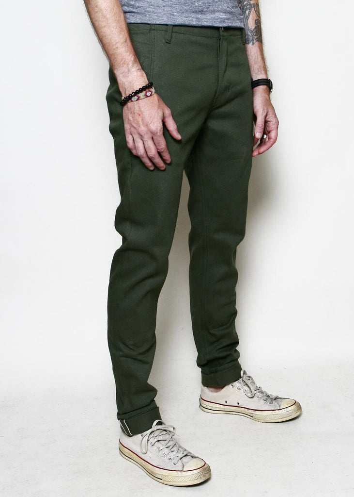 Rogue Territory - Infantry Pant Green Selvedge Twill - City Workshop Men's Supply Co.