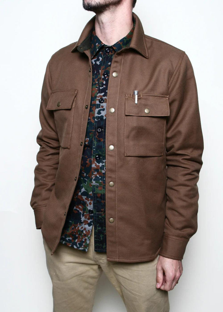 Rogue Territory - Oxford Overshirt Brushed Brown