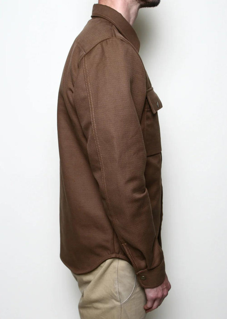 Rogue Territory - Oxford Overshirt Brushed Brown - City Workshop Men's Supply Co.