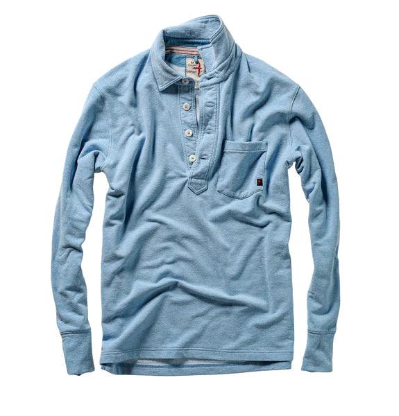 Relwen - Loopback L/S Polo - Lt Blue Heather - City Workshop Men's Supply Co.