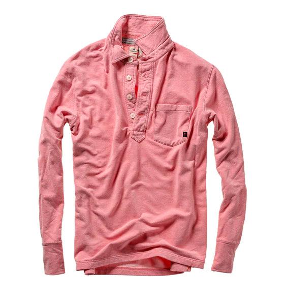 Relwen - Loopback L/S Polo - Pink Heather - City Workshop Men's Supply Co.