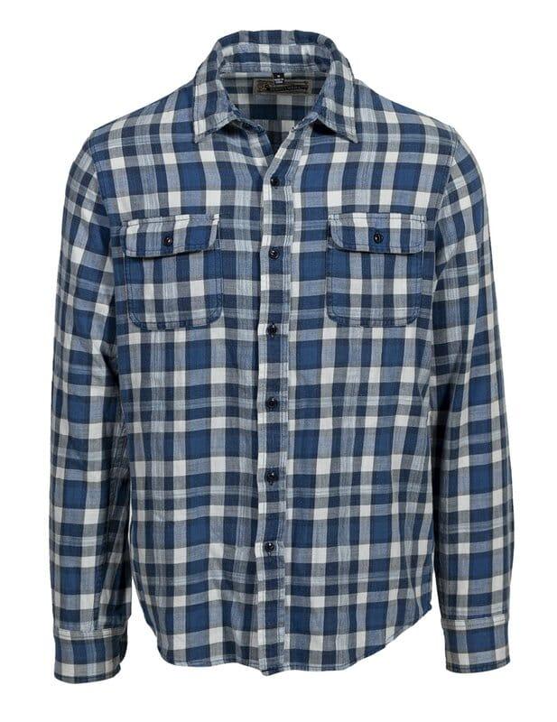 Schott NYC - Long Sleeve Cotton Slub Weave Work Shirt in Blue - City Workshop Men's Supply Co.