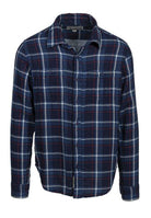 Schott NYC - Long sleeve 100% Cotton Plaid Work Shirt in Navy - City Workshop Men's Supply Co.