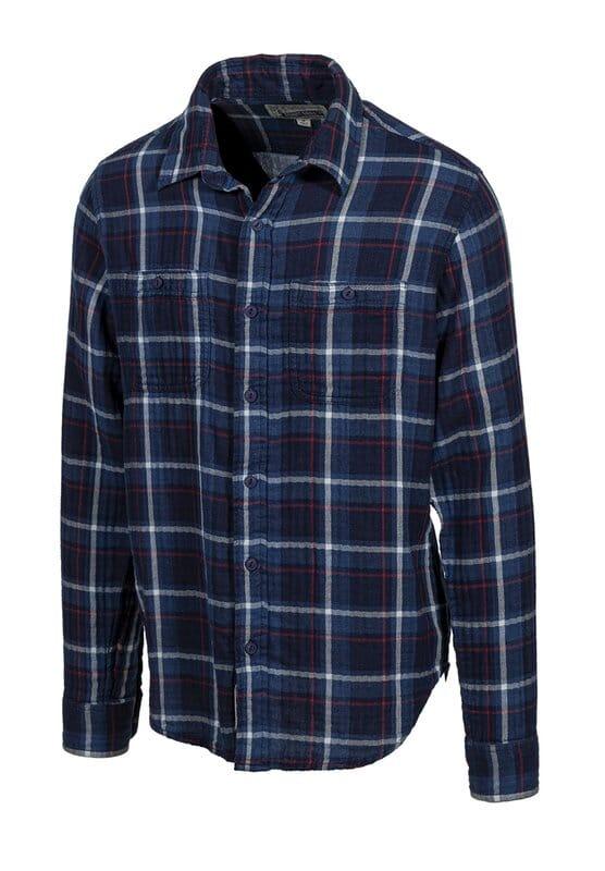 Schott NYC - Long sleeve 100% Cotton Plaid Work Shirt in Navy - City Workshop Men's Supply Co.