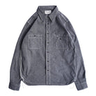 SAMURAI JEANS - Twisted Heather "Selvedge" Work Shirt (SJCBS23) - Black - City Workshop Men's Supply Co.