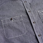 SAMURAI JEANS - Twisted Heather "Selvedge" Work Shirt (SJCBS23) - Black - City Workshop Men's Supply Co.