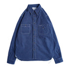 SAMURAI JEANS - Twisted Heather "Selvedge" Work Shirt (SJCBS23) - Navy - City Workshop Men's Supply Co.