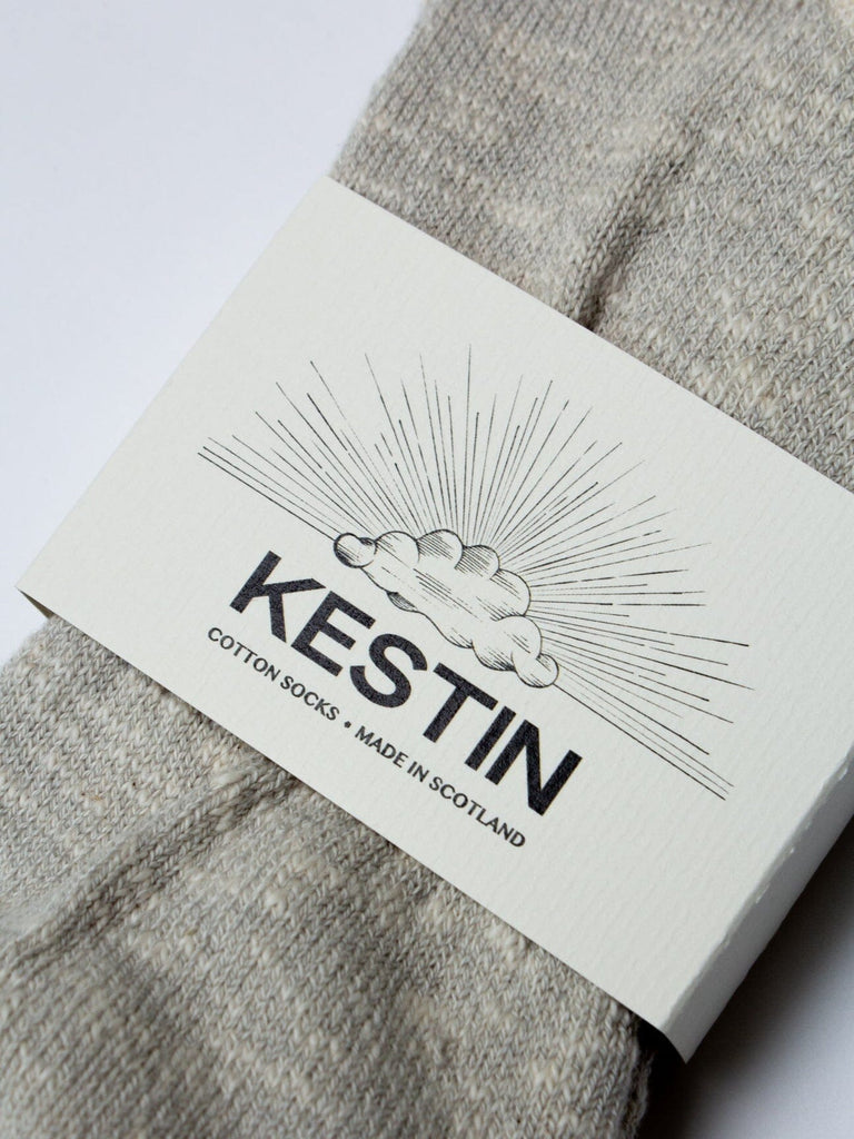 Kestin - Elgin Sock in Grey Marl / Ecru