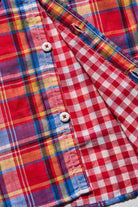 Pure Blue Japan - [SS-2217-2] Woven Double Gauze Check Short Sleeve Shirt - Red - City Workshop Men's Supply Co.