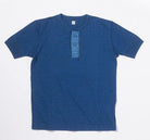 Pure Blue Japan - [SS-5397-M] Indigo Rib Sleeve Henley Neck T-shirt - Middle Indigo - City Workshop Men's Supply Co.