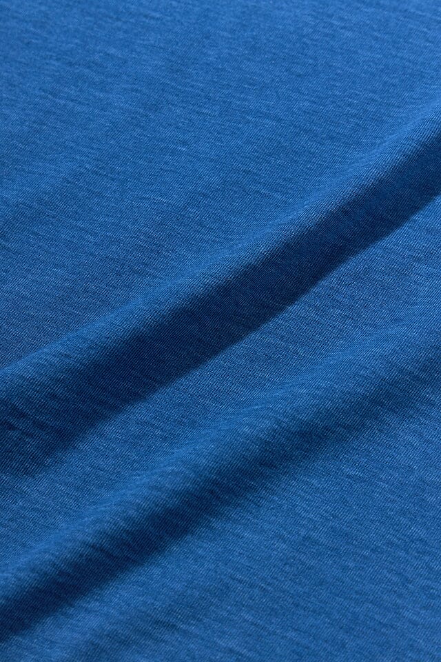 Pure Blue Japan - [SS-5397-M] Indigo Rib Sleeve Henley Neck T-shirt - Middle Indigo - City Workshop Men's Supply Co.