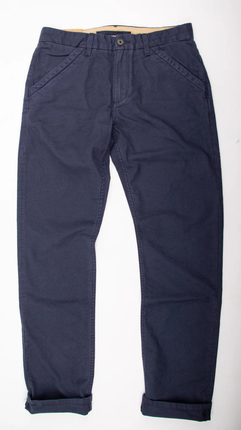 Freenote Cloth - Workers Chino Slim Fit 14oz Slub Navy - City Workshop Men's Supply Co.