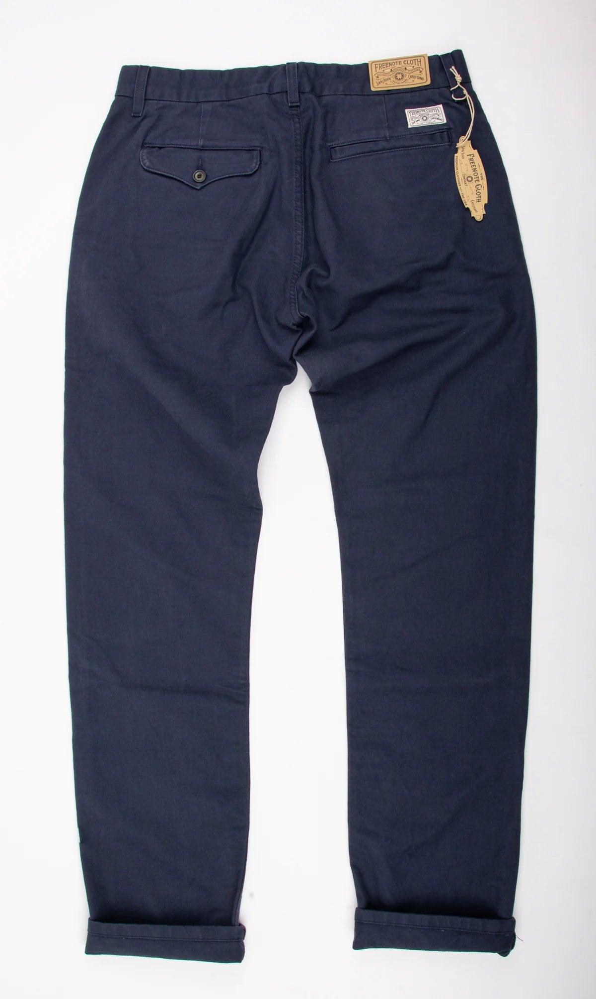 Freenote Cloth - Workers Chino Slim Fit 14oz Slub Navy - City Workshop Men's Supply Co.