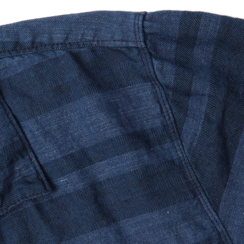 Freenote Cloth - Cayucos Short Sleeve Indigo Stripe