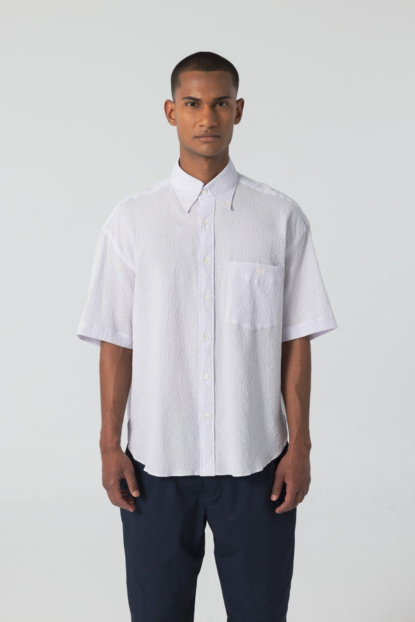 Unfeigned - Short Sleeve Baggy Shirt Seersucker