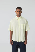 Unfeigned - Short Sleeve Baggy Shirt Seersucker - Lemon - City Workshop Men's Supply Co.