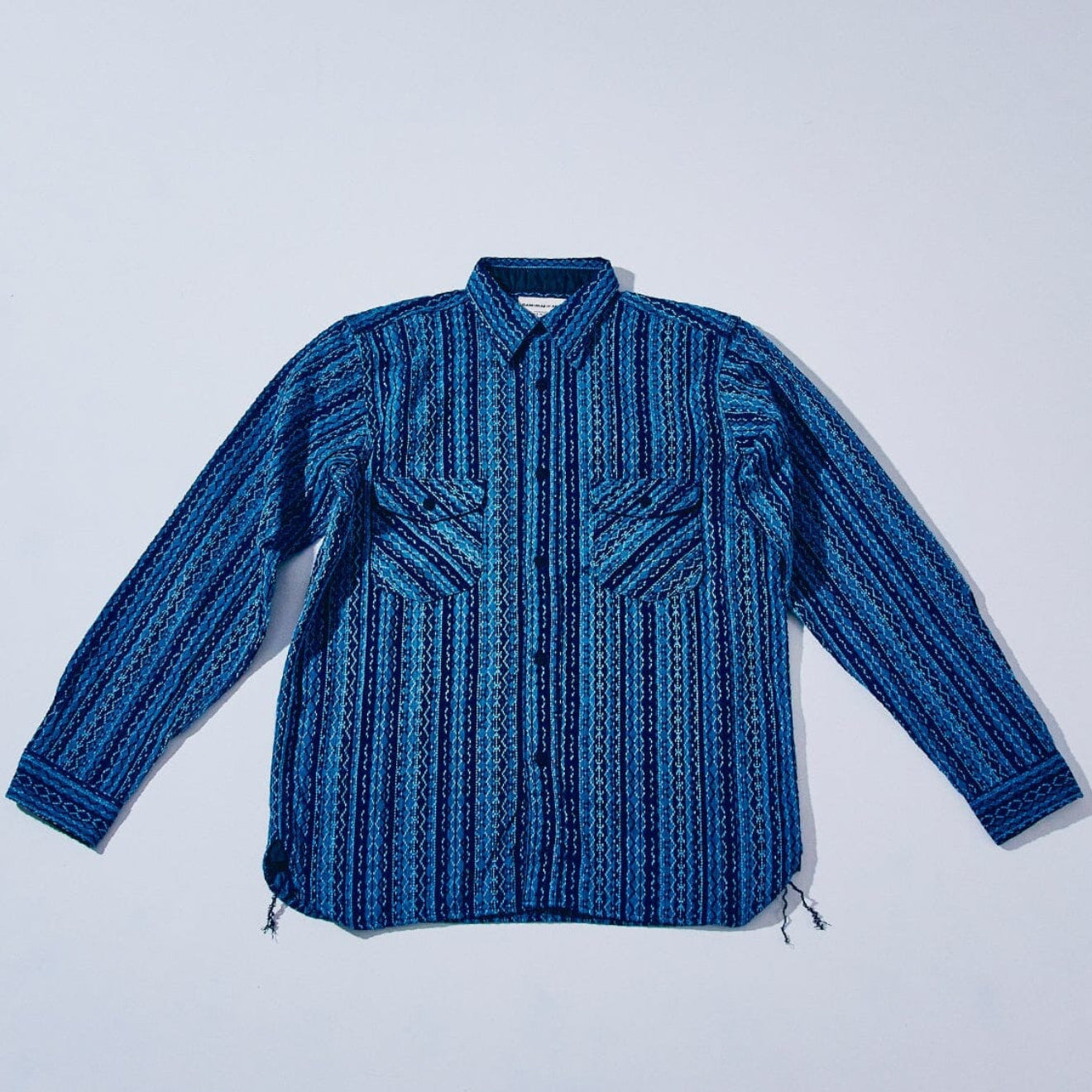 SAMURAI JEANS - SSS25-SKSW - Natural Indigo Stripe Shirt – City
