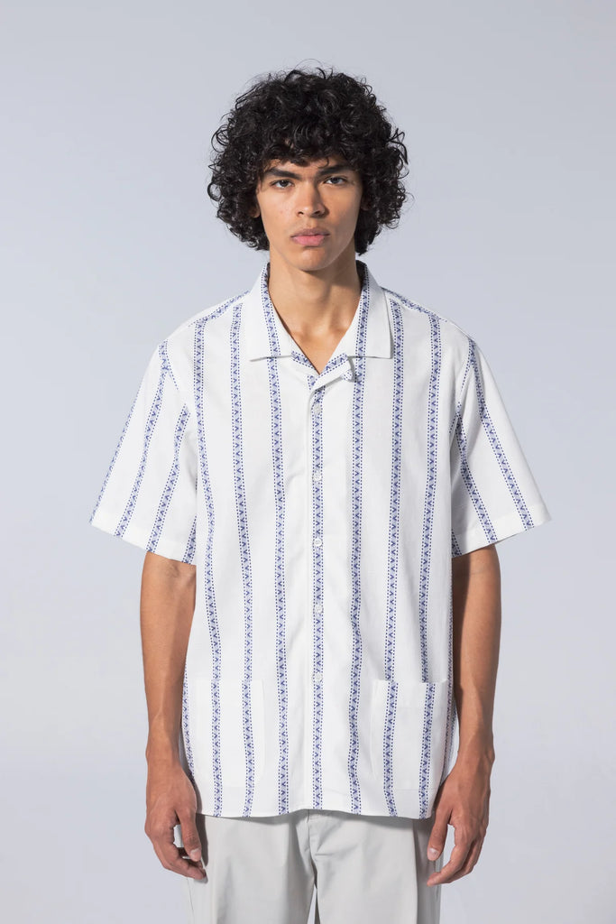 Unfeigned - Short Sleeve Shirt S1 Embroidery - White - City Workshop Men's Supply Co.