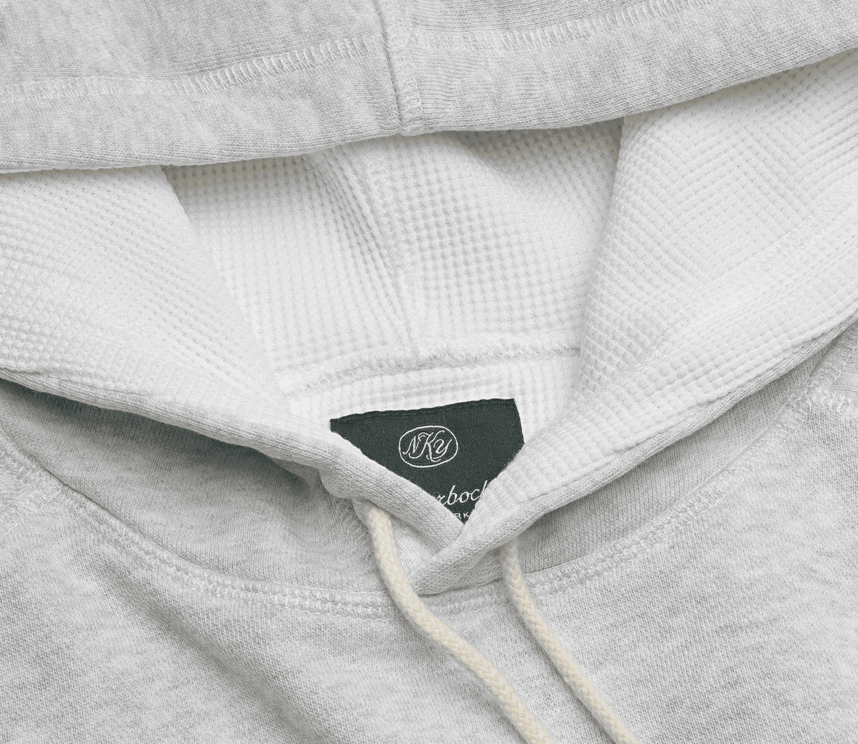 Knickerbocker - Double Face Waffle Hoodie in Ash Grey - City Workshop Men's Supply Co.