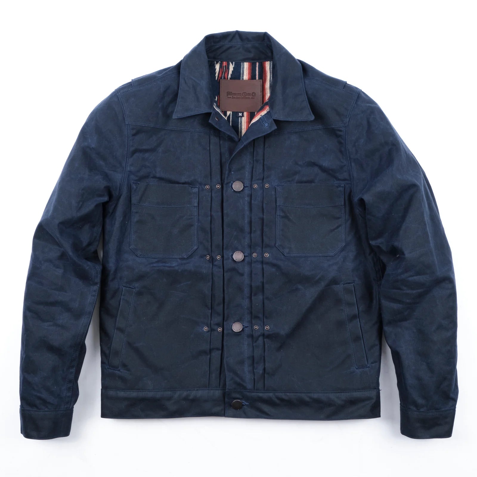 Freenote Cloth - RJ-1 Riders Jacket Waxed Canvas Navy - City Workshop Men's Supply Co.