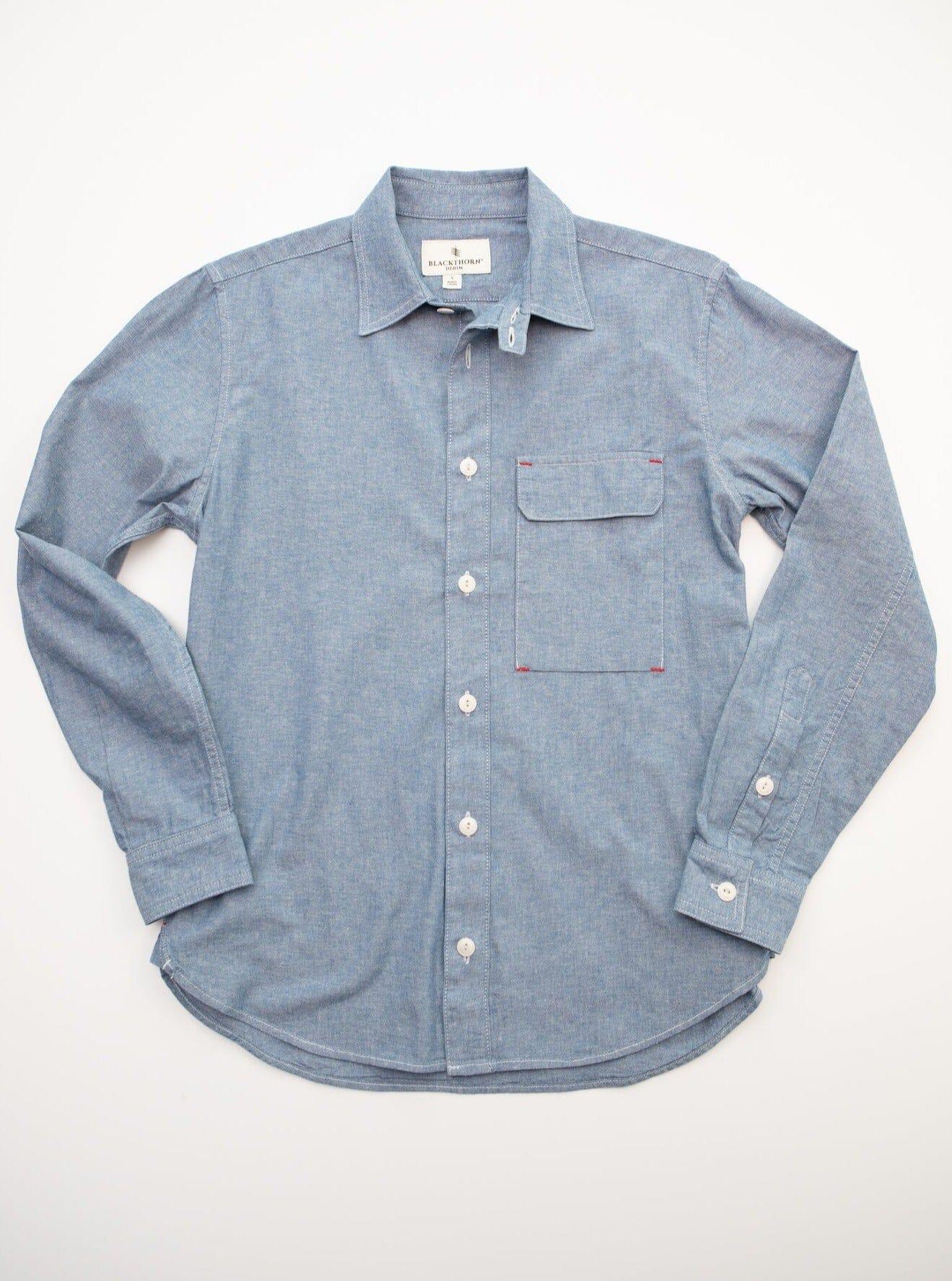 Blackthorn Denim - Hudson Work Shirt - Mid Blue – City Workshop