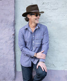 Blackthorn Denim - Hudson Work Shirt - High-Low Blue - City Workshop Men's Supply Co.