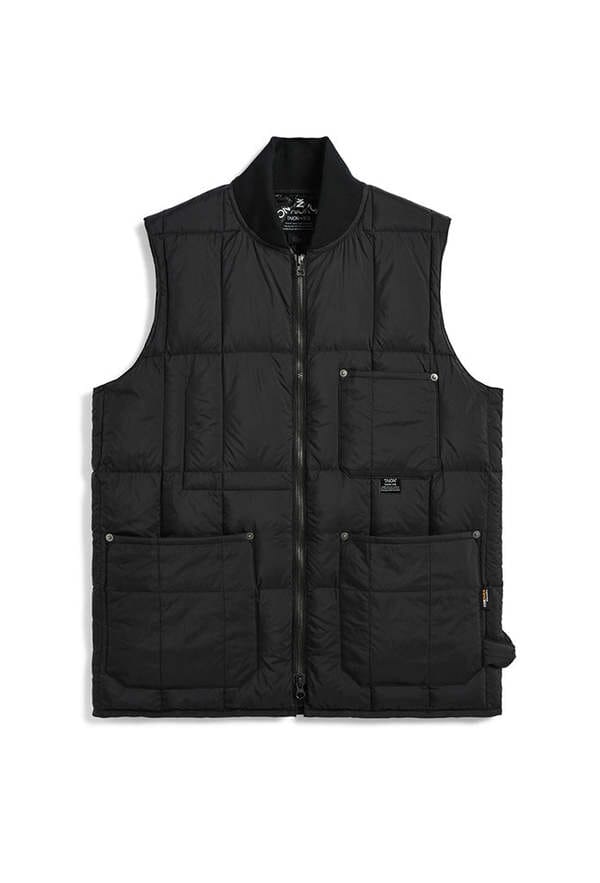 TAION - WORK W-ZIP LIB DOWN VEST - Black – City Workshop Men's