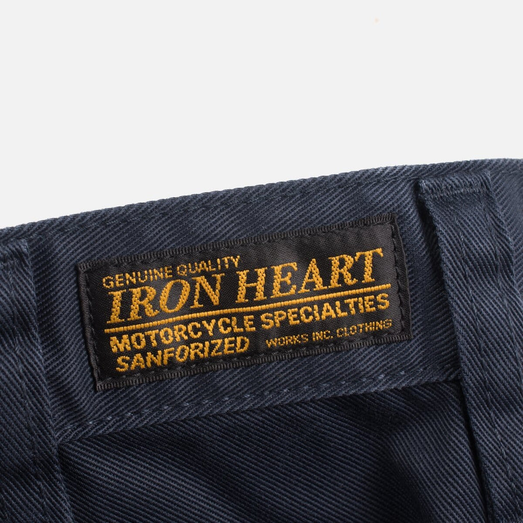 Iron Heart - IH-721 - 9oz Mercerised Selvedge Cotton Slim Tapered Chinos - Navy - City Workshop Men's Supply Co.