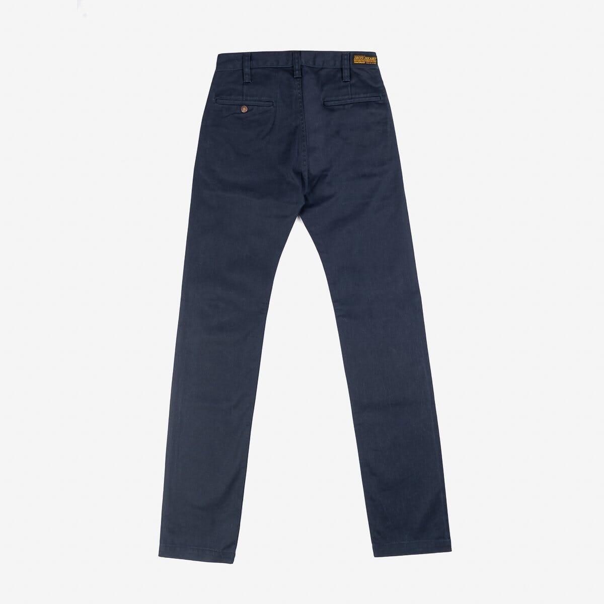 Iron Heart - IH-721 - 9oz Mercerised Selvedge Cotton Slim Tapered Chinos - Navy - City Workshop Men's Supply Co.